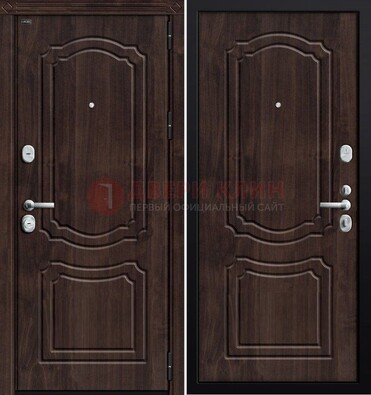 Темная входная дверь с МДФ ДМ-2222 в Краснознаменске