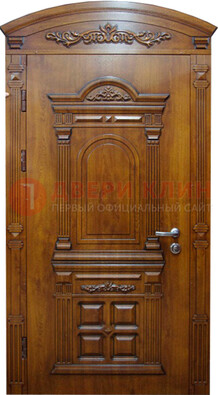 Коричневая металлическая дверь с виноритом ДВТ-39 в Краснознаменске