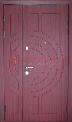 Тамбурная красная железная дверь с виноритом ДВТ-3 в Краснознаменске