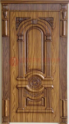Коричневая металлическая дверь с виноритом ДВТ-61 в Краснознаменске